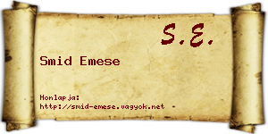 Smid Emese névjegykártya